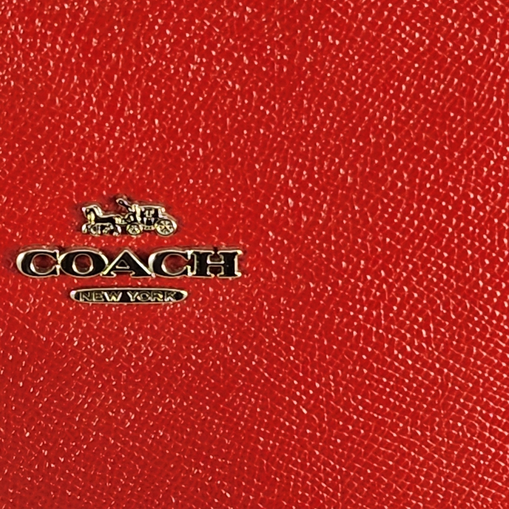 Coach Red Leather City Zip Tote - Picture 8 of 15